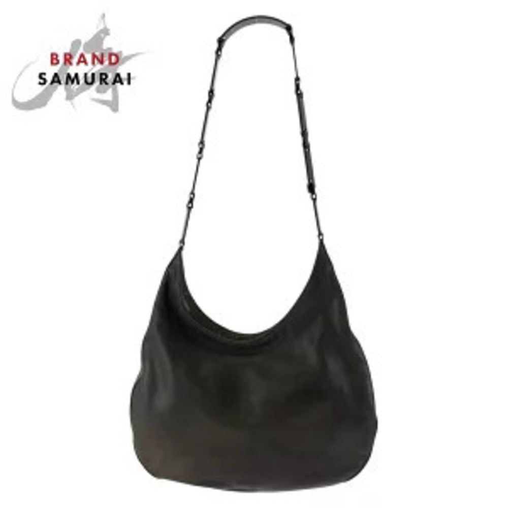 Prada brown leather chain shoulder bag